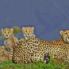 Leopard And Her Babies Diamond Painting