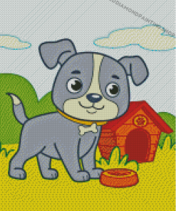 Little Cute Cartoon Dog Diamond Painting