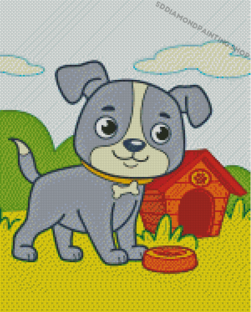 Little Cute Cartoon Dog Diamond Painting