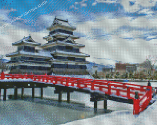 Matsumoto Black Castle Japan Diamond Painting