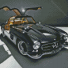 Mercedes Sl 300 Black Car Diamond Painting