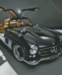 Mercedes Sl 300 Black Car Diamond Painting