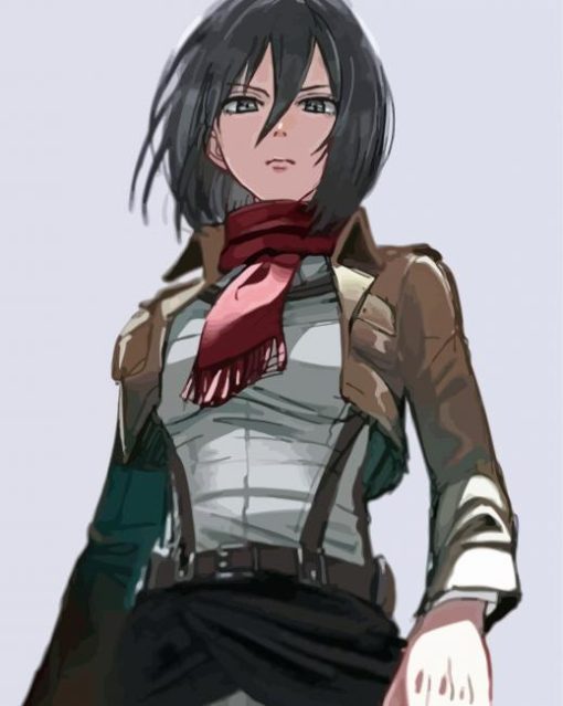 Mikasa Ackerman From Attack On Titan Diamond Painting