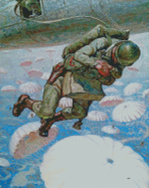 Military Paratrooper Diamond Painting