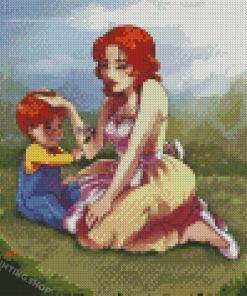 Mom And Son Diamond Painting