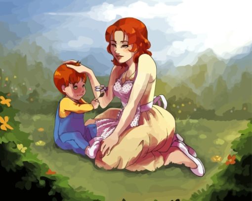 Mom And Son Diamond Painting