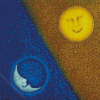 Moon And Sun By Rufino Tamayo Diamond Painting