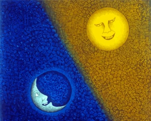 Moon And Sun By Rufino Tamayo Diamond Painting