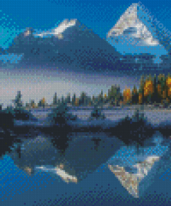 Mount Assiniboine Water Reflection Diamond Painting