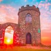 Old John Tower Bradgate Park At Sunset Diamond Painting