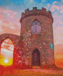 Old John Tower Bradgate Park At Sunset Diamond Painting