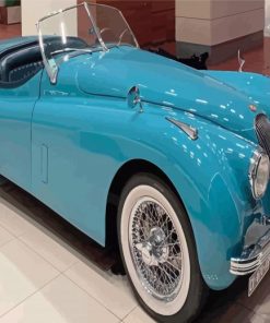 Pastel Blue Vintage Car Diamond Painting