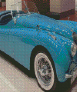 Pastel Blue Vintage Car Diamond Painting