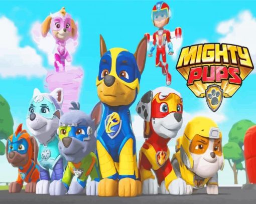 Paw Patrol Mighty Pups Animation Diamond Painting