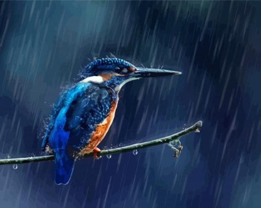 Rain And Bird Diamond Painting