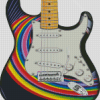 Rainbow Fender Stratocaster Guitar Diamond Painting