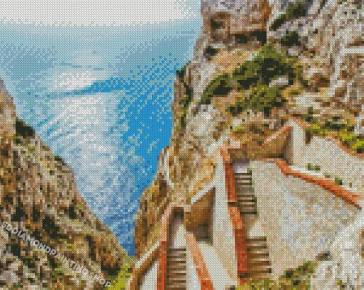 Sardinia Stairs Diamond Painting