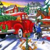 Snow Christmas Truck Diamond Painting