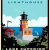 Split Rock Lighthouse Lake Superior Minnesota Poster Diamond Painting