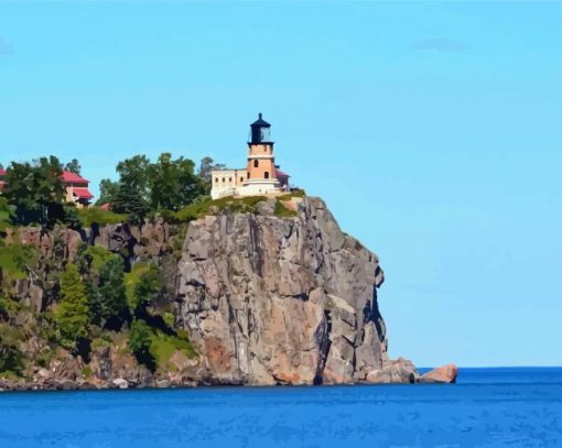 Split Rock Lighthouse USA Minnesota Diamond Painting