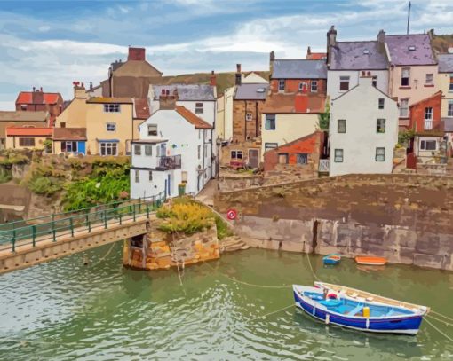 Staithes Village Diamond Painting