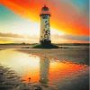 Sunrise Of Talacre Lighthouse Diamond Painting