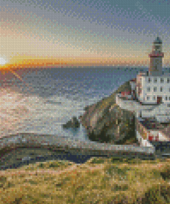 Sunrise In Baily Lighthouse Dublin Ireland Diamond Painting