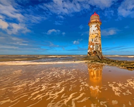 Talacre Lighthouse North Coast Wales Diamond Painting