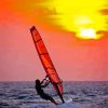 The Windsurfer At Sunset Diamond Painting