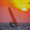 The Windsurfer At Sunset Diamond Painting