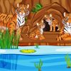 Tiger Family Diamond Painting