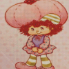 Vintage Strawberry Shortcake Cartoon Girl Diamond Painting