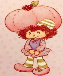 Vintage Strawberry Shortcake Cartoon Girl Diamond Painting