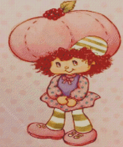 Vintage Strawberry Shortcake Cartoon Girl Diamond Painting