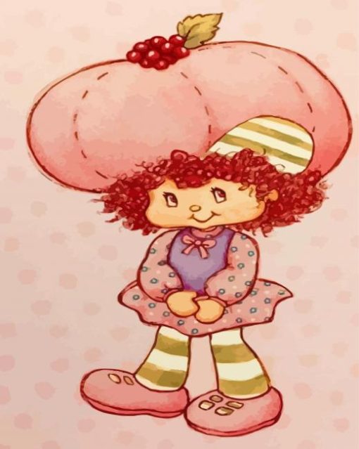 Vintage Strawberry Shortcake Cartoon Girl Diamond Painting