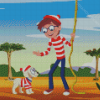 Wally And Woof Wheres Waldo Character Diamond Painting