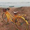 Yellow Bike By Sea Diamond Painting