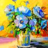 Aesthetic Blue Bunch Flowers Diamond Painting