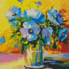 Aesthetic Blue Bunch Flowers Diamond Painting