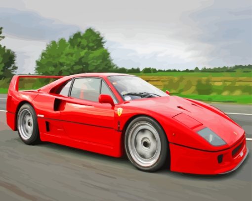 Aesthetic Ferrari F40 Diamond Painting