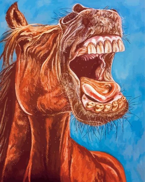 Aesthetic Laughing Horse Diamond Painting