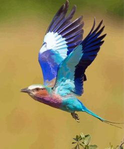 Aesthetic Lilac Breasted Roller Diamond Painting