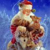 Aesthetic Santa Claus Wolf Rabbit Diamond Painting