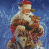 Aesthetic Santa Claus Wolf Rabbit Diamond Painting