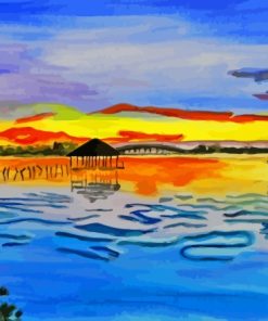 Aesthetic Sunrise On The Indian River Diamond Painting