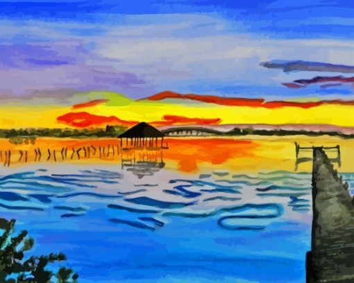 Aesthetic Sunrise On The Indian River Diamond Painting