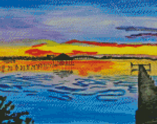 Aesthetic Sunrise On The Indian River Diamond Painting