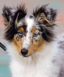 Aesthetic Blue Merle Dog Diamond Painting