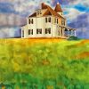 Aesthetic Home On Hill Diamond Painting