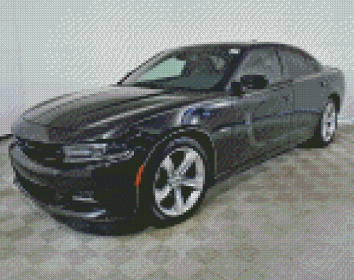 Black 2001 Dodge Charger Diamond Painting